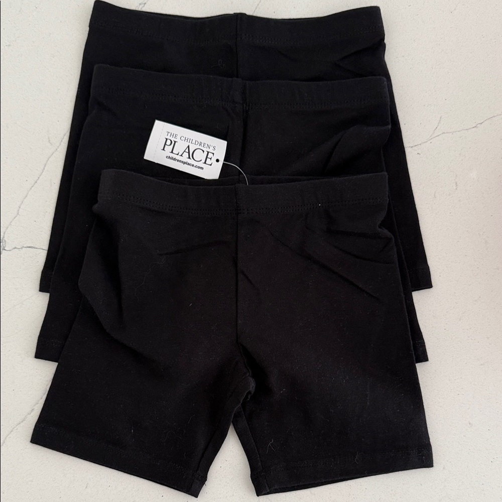The Children's Place Black Girls Shorts, 3 pack